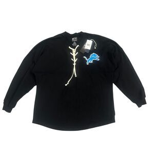Detroit Lions Lace Up Spirit Jersey Shirt Mens Medium NFL Football Fanatics